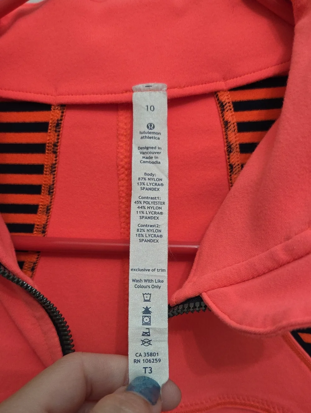 Lululemon Forme 'Flare Inkwell Stripe' Luon Jacket Women's/ 10
